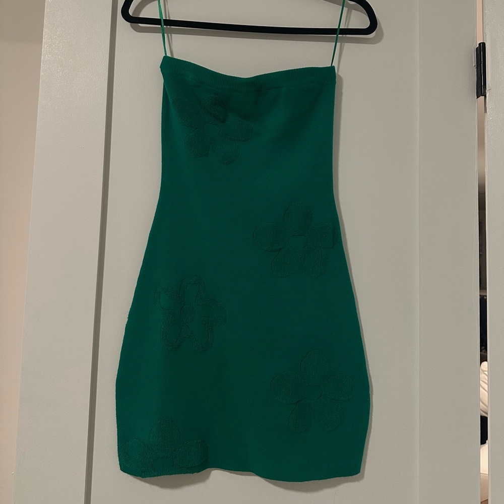 Strapless Green mini Dress
